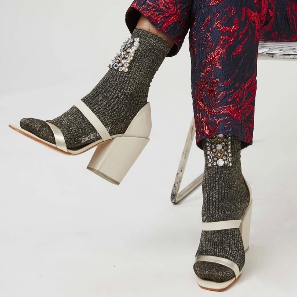 Rachel Comey Lico Sandal Bone + Kidskin combo 6.5